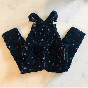 Gap Toddler Floral Corduroy Overalls - 2T